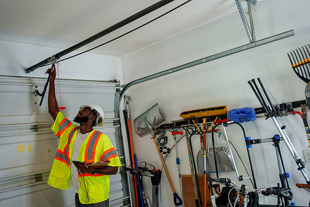 Professional Garage Door Maintenance technician working in La Vergne, TN